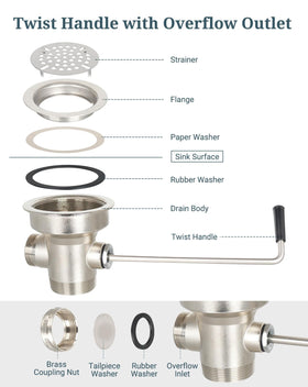 Phivan die-cast brass construction highlights durability for busy kitchens.