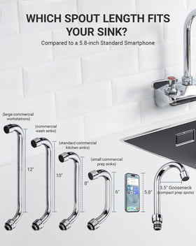 Phivan accessory-ready design supports spout lengths and brass fittings