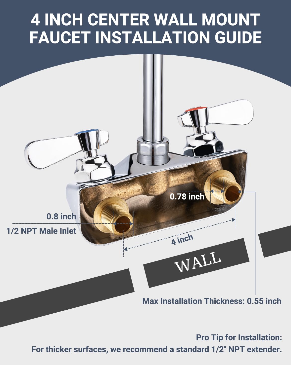 Phivan 4-inch center installation simplifies setup in most hand sinks