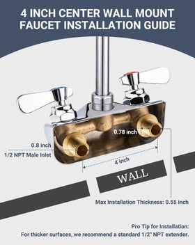 Phivan 4-inch center installation simplifies setup in most hand sinks