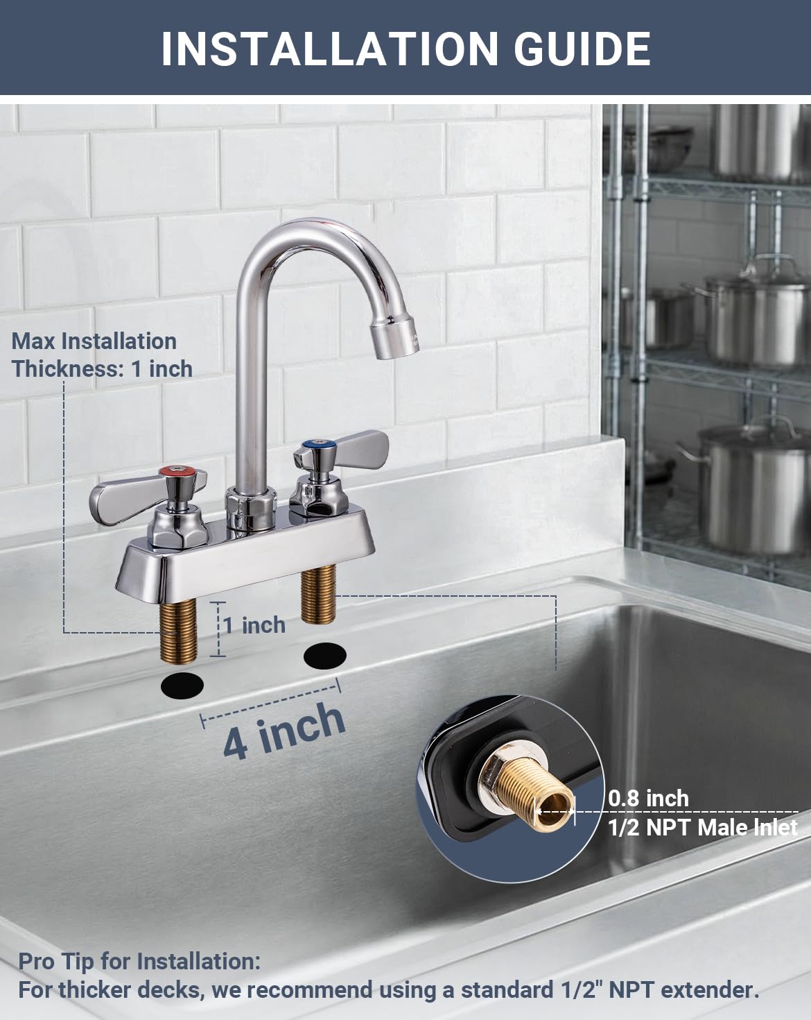 Phivan gooseneck swivels 360 degrees for full sink access