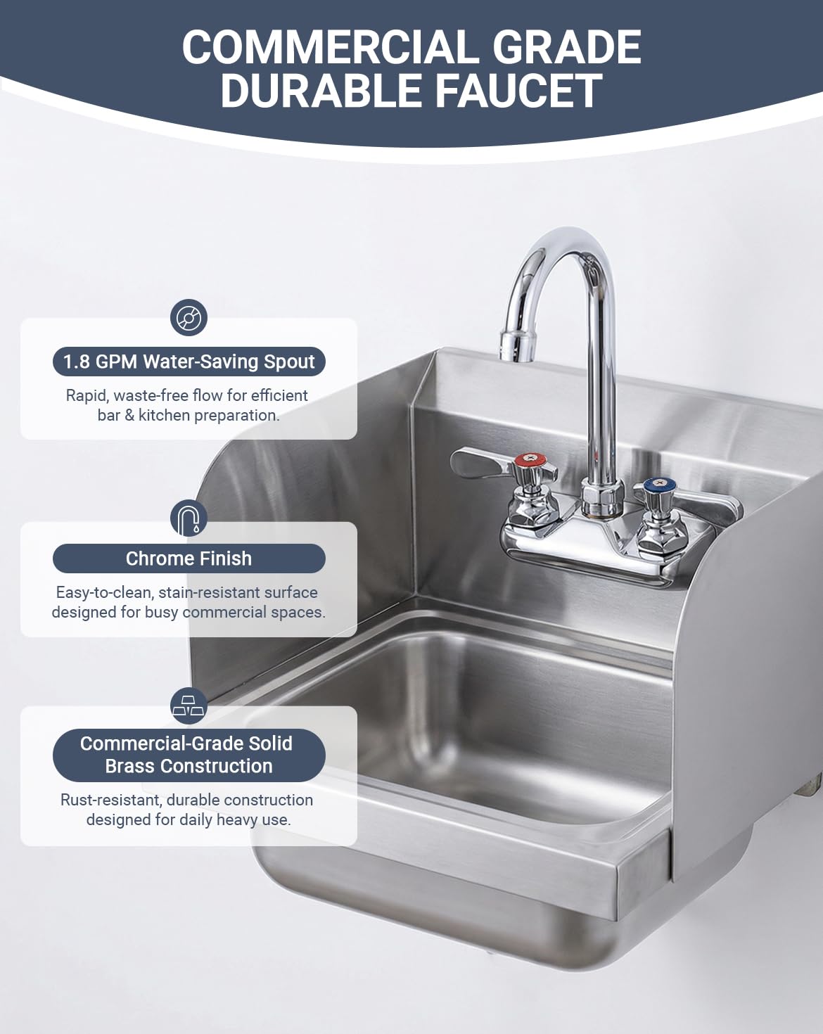 Phivan sink faucet offers 360-degree rotation for flexible reach