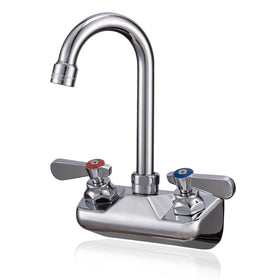 Phivan wall-mount faucet with gooseneck spout for easy, wide-range washing