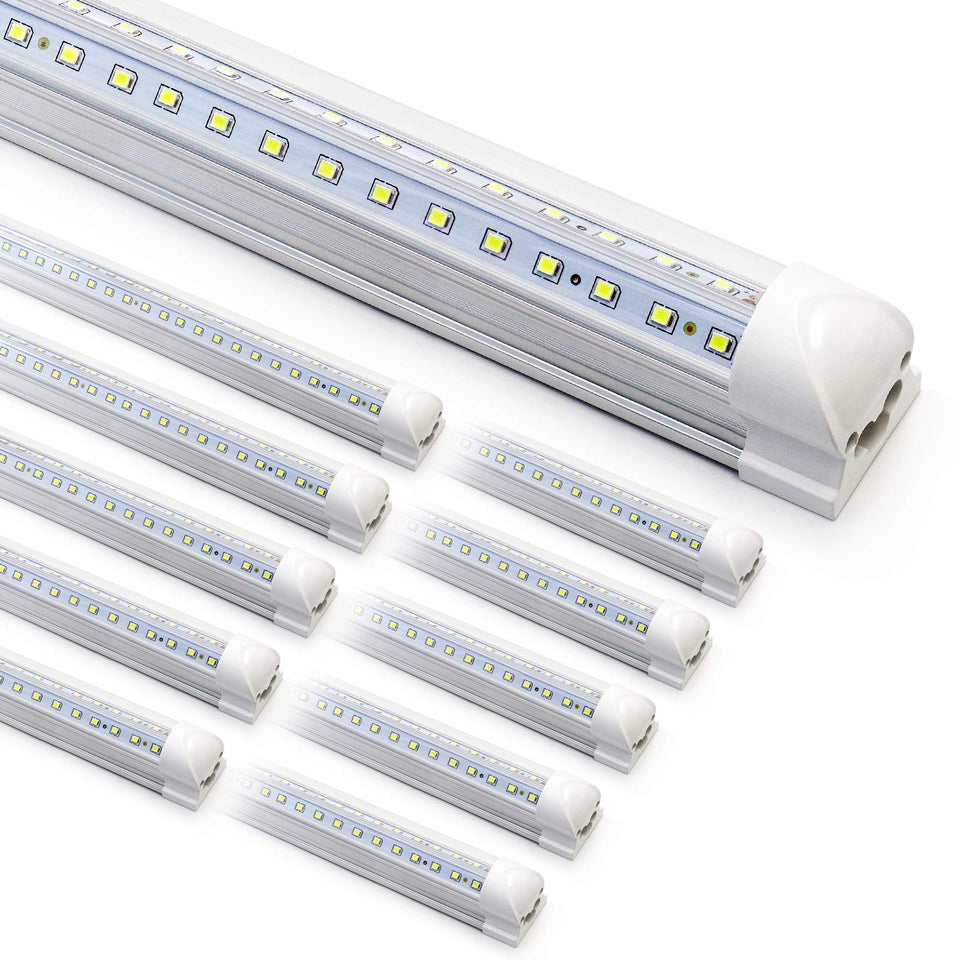 Phiwicsh 8ft LED shop light assembly for quick plug and play installation in garages