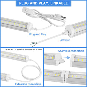 Phiwicsh 8ft LED light hanging setup for workshop ceilings