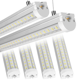 Phiwicsh 8ft U-Shape light front view showing bright garage illumination