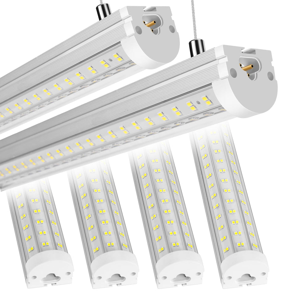 Phiwicsh 8ft U-Shape light front view showing bright garage illumination