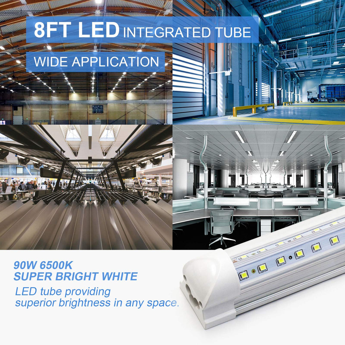 Phiwicsh long lasting 60 000 hour lifespan supports durable shop lighting
