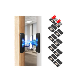 PHIXBEAR 10-pack black magnetic door catch keeps cabinet doors securely closed.