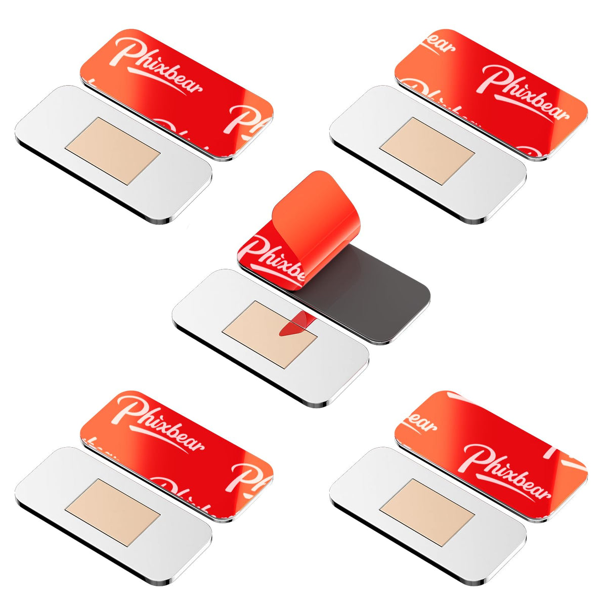 PHIXBEAR 5-pack magnetic cabinet catch secures doors effortlessly