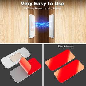 PHIXBEAR adhesive magnet drawer catch installs without drilling for damage-free setup