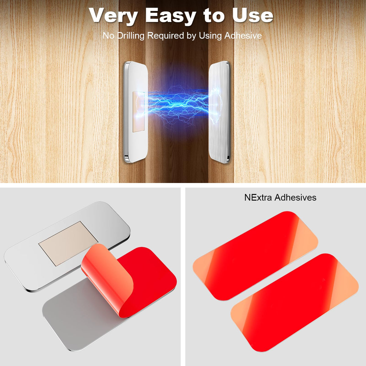 PHIXBEAR stainless steel drawer magnet for durable latching