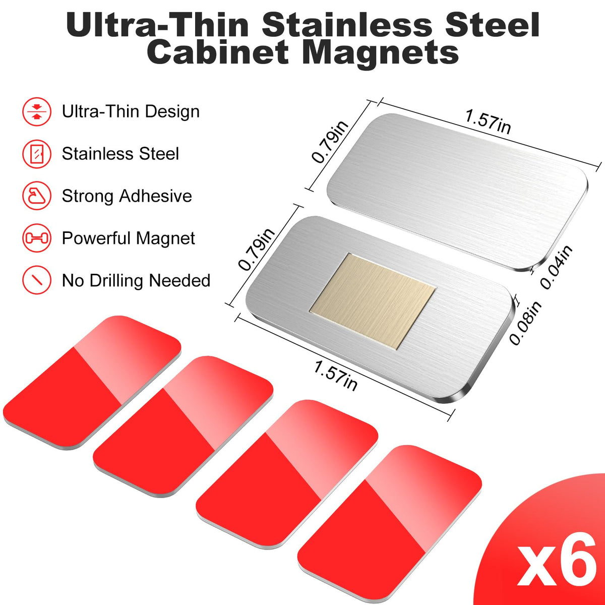 PHIXBEAR strong adhesive catches secure doors on wood, laminate, and tile surfaces.