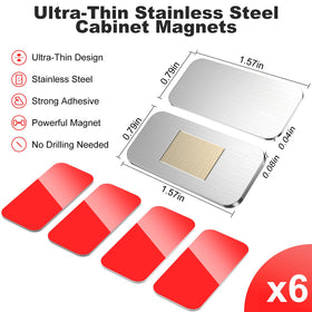 PHIXBEAR strong adhesive catches secure doors on wood, laminate, and tile surfaces.