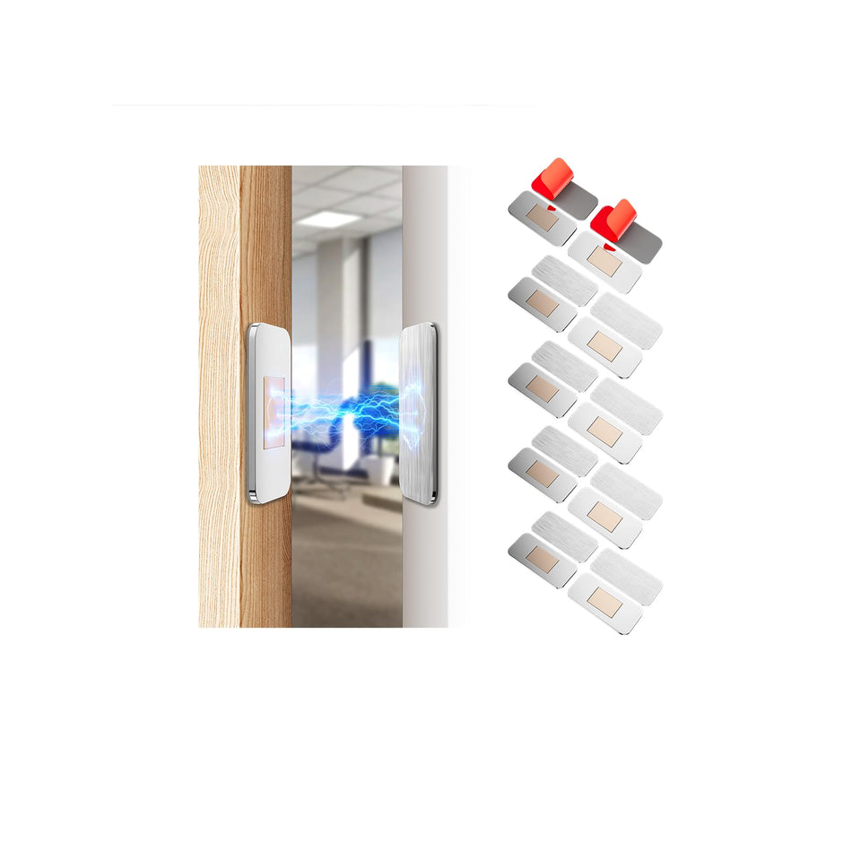 PHIXBEAR ultra-thin magnetic cabinet catch closeup with slim profile for discreet mounting.