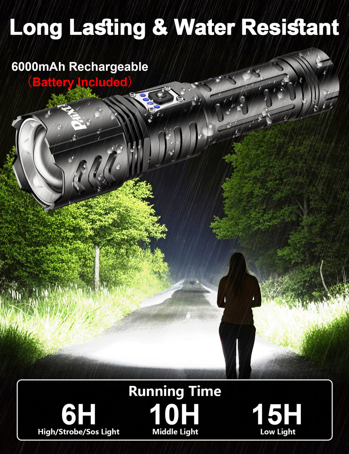 PHIXTON PA160 is IPX7 waterproof for reliable use in rain or snow.