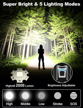 PHIXTON PA160 flashlight delivers up to 100k lumens for ultra-bright visibility.