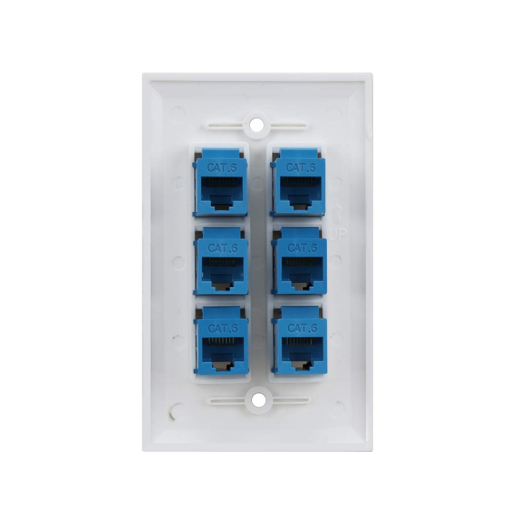Phizli Cat6 wall plate with keystone module for quick upgrades