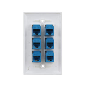 Phizli Cat6 wall plate with keystone module for quick upgrades