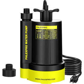 PHLEX PRO sump pump in action for basement water transfer.