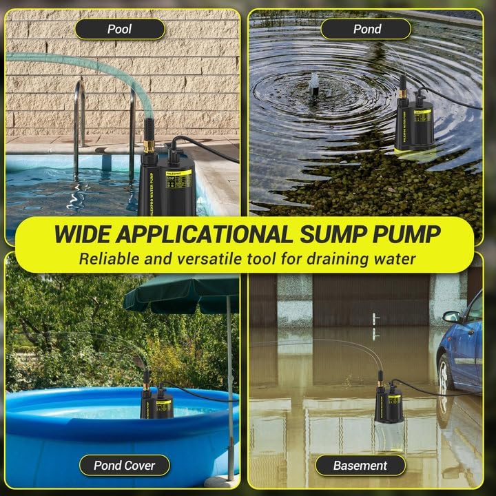 PHLEX PRO versatile with basement drainage, pool, and pond use.