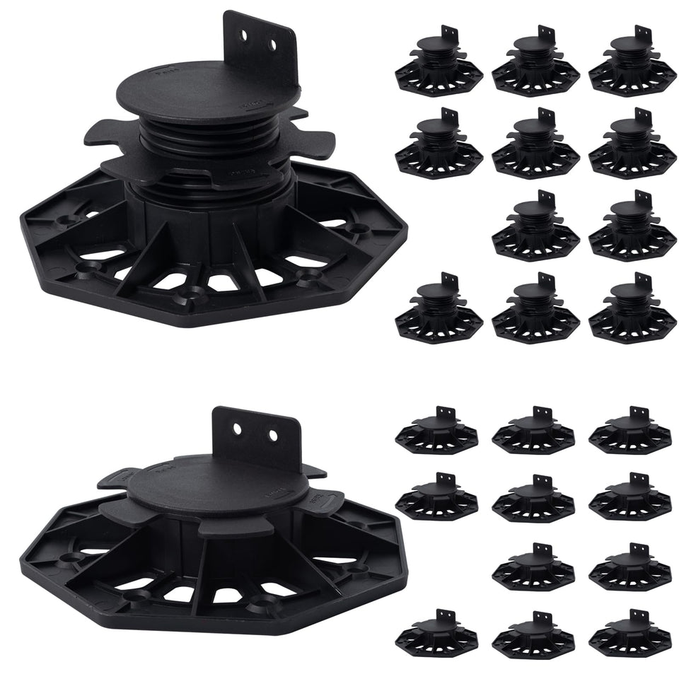 PHLKJL 24-pack pedestal with adjustable threads for precise leveling.
