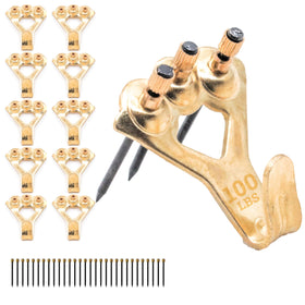 PHS 100 lb picture hangers pack ready for heavy displays