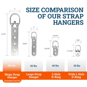 PHS four-screw-hole D rings offer versatile mounting options.