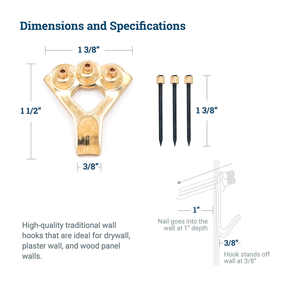 PHS heavy mirror hanging kit in use on wall