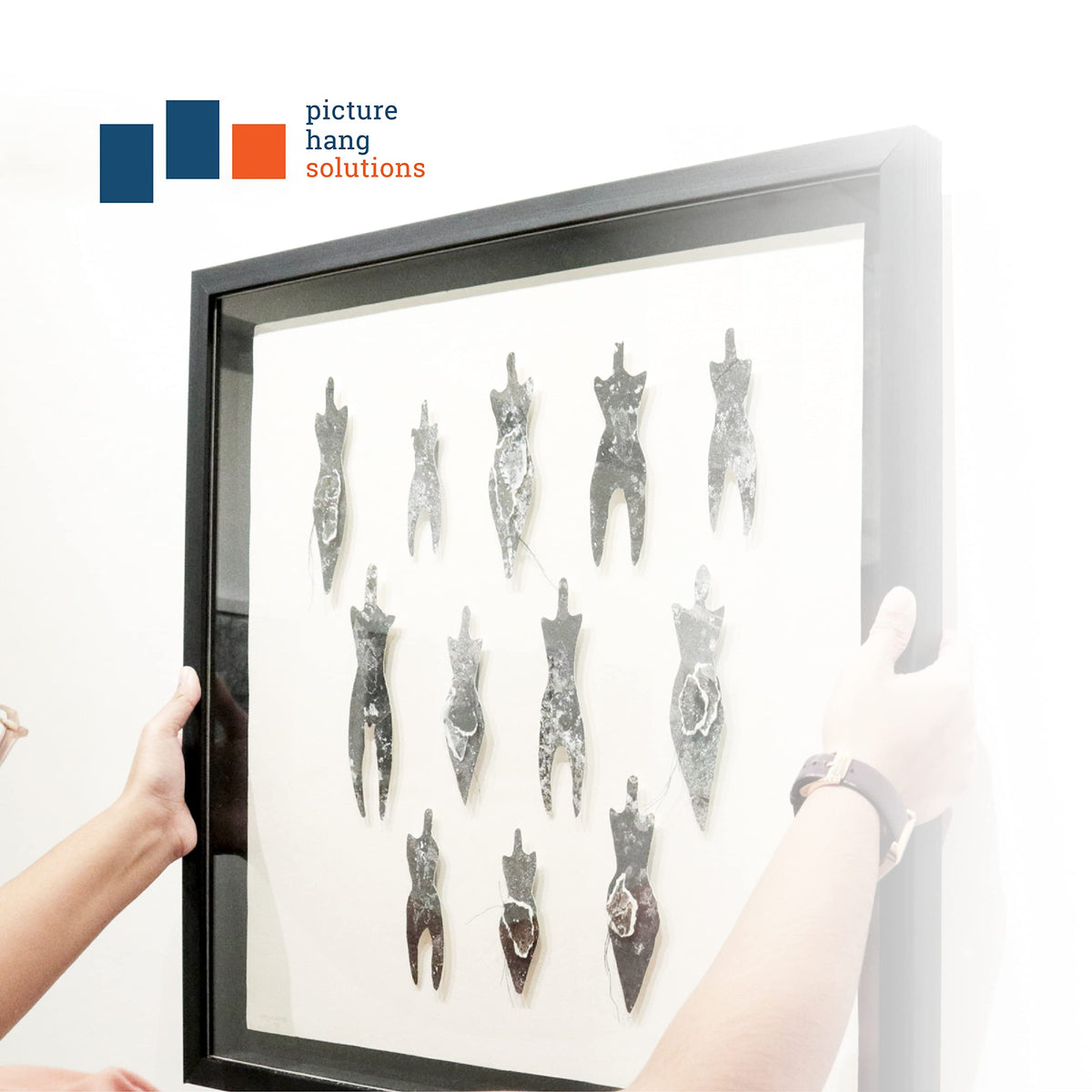PHS hangers are ideal for large frames, heavy mirrors, and decor panels.