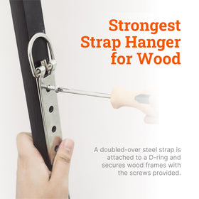 PHS complete hardware kit includes two hangers and screws.