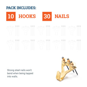 PHS 1-inch nail depth ensures strong hold for mirrors
