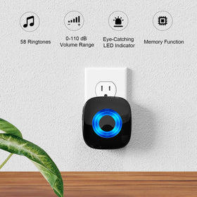 PHYSEN wall button mounted for quick, easy doorbell access.
