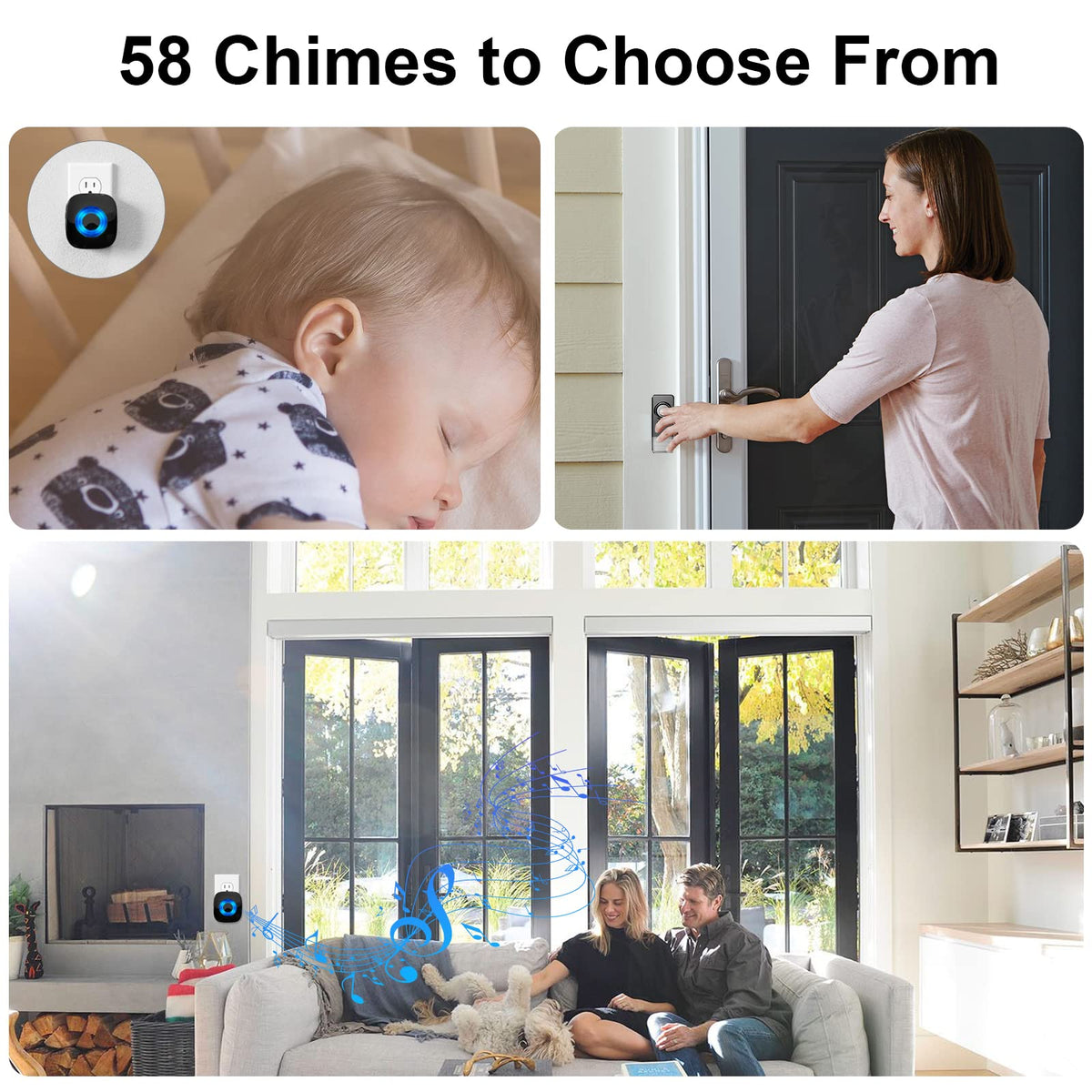 PHYSEN weatherproof doorbell withstands rain and cold for year-round use.