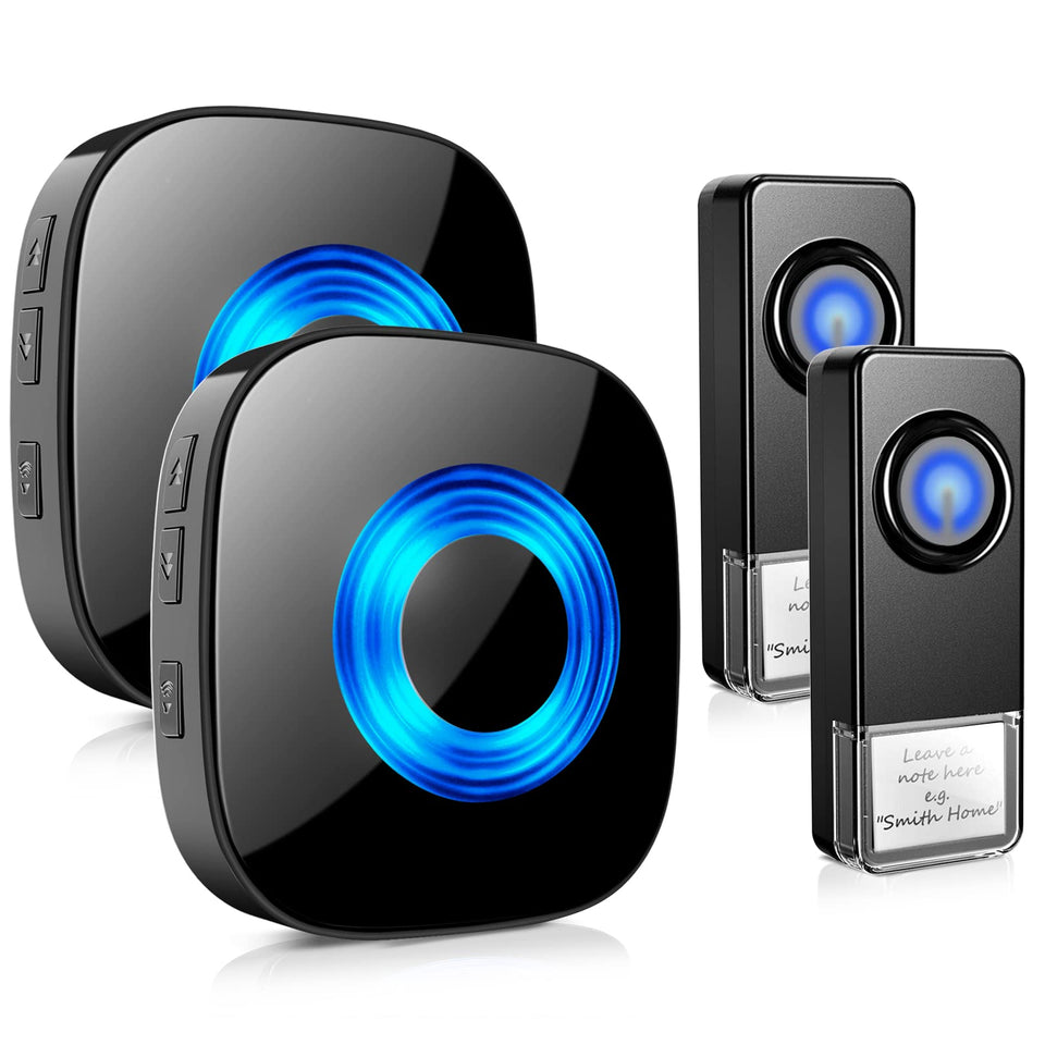PHYSEN wireless doorbell front view for clear entry alerts at home
