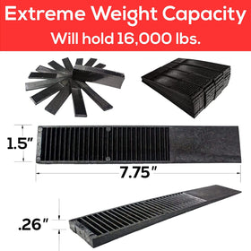 Never-rot plastic shim resists moisture for outdoor use
