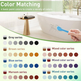 PIBEIBUK surface repair kit repairing tile chip with matched color blend.
