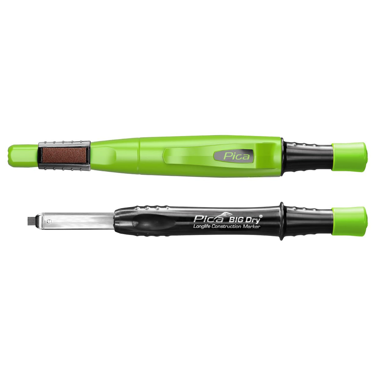 Pica Big Dry Marker marks construction graphite with precise lines on rough surfaces.