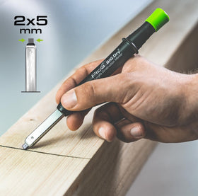 Pica Big Dry Marker provides long-lasting marks on wood and metal.