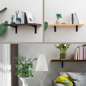 PICESA corner brace joint enhances floating shelf stability.