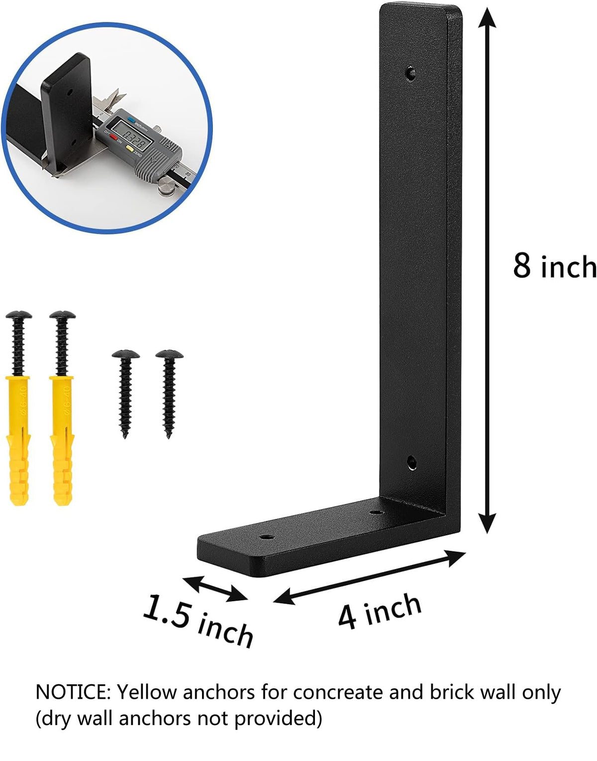 PICESA die-cast alloy bracket withstands heavy loads for garage storage.