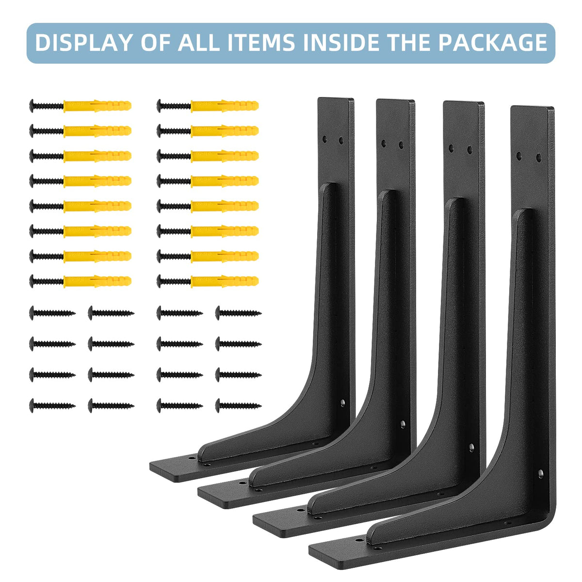 PICESA wooden shelf setup using 10x6 brackets.