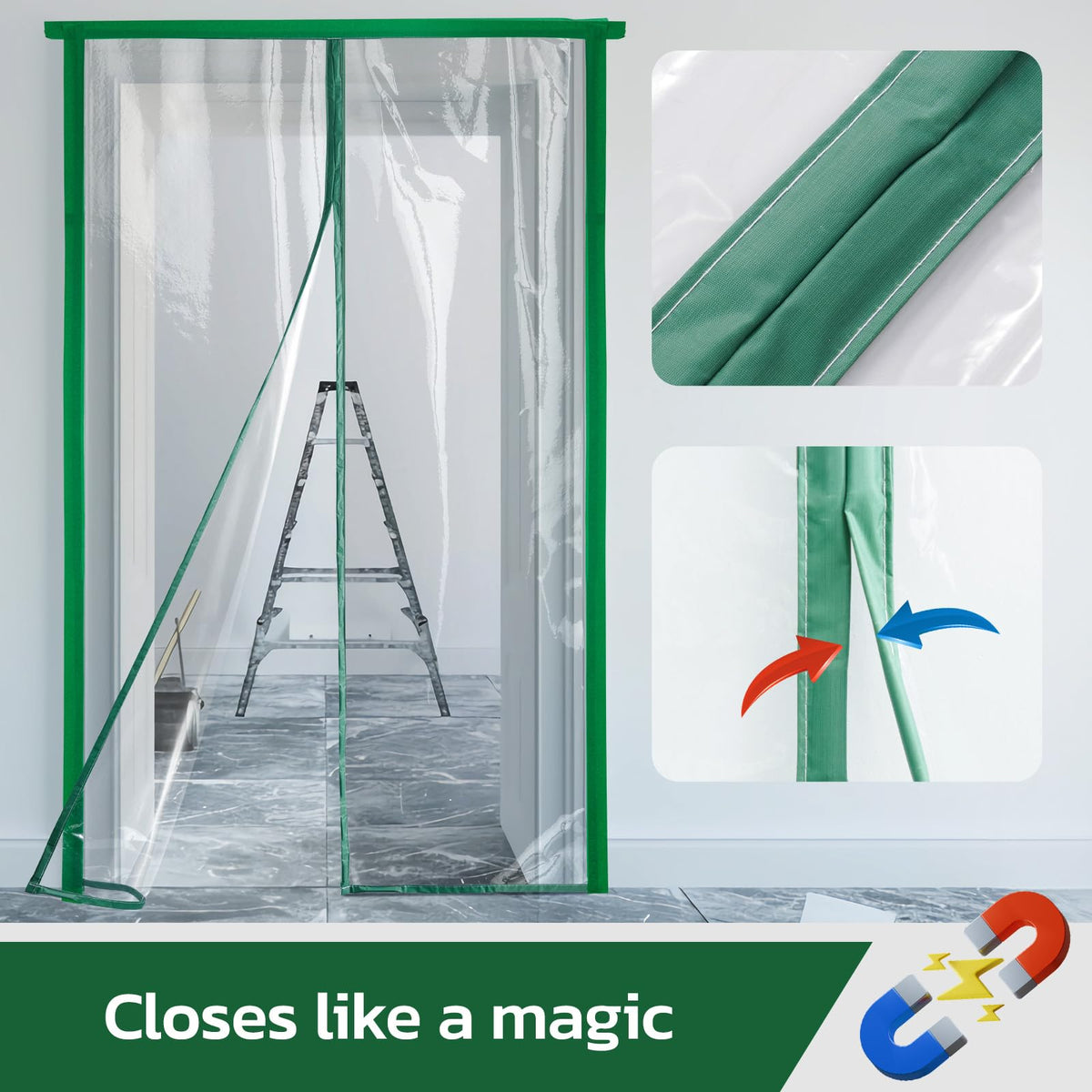 PICK FOR LIFE clear EVA plastic screen lets light through while sealing the area.