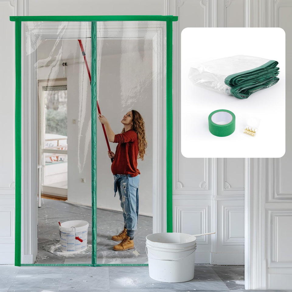 PICK FOR LIFE dust barrier door with zipper closure enables hands-free access while containing dust.