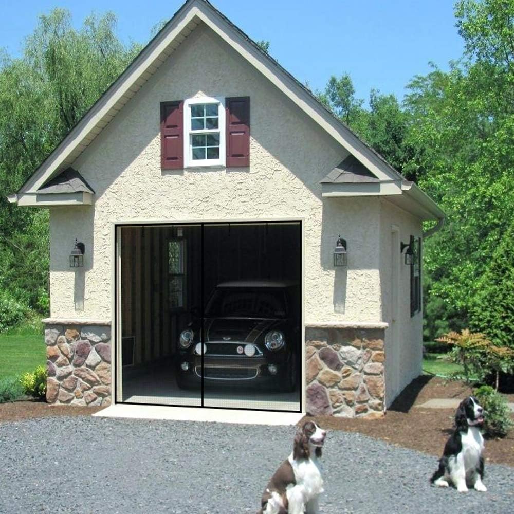 Pick For Life garage door screen with magnetic closure enables hands-free entry.