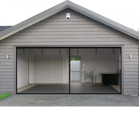 PICK FOR LIFE garage screen door closed with magnetic closure for easy walk-through
