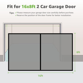 PICK FOR LIFE garage screen door open showing breeze and light entry
