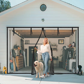 PICK FOR LIFE garage screen doors 8x8 magnetic closure for easy walkthroughs