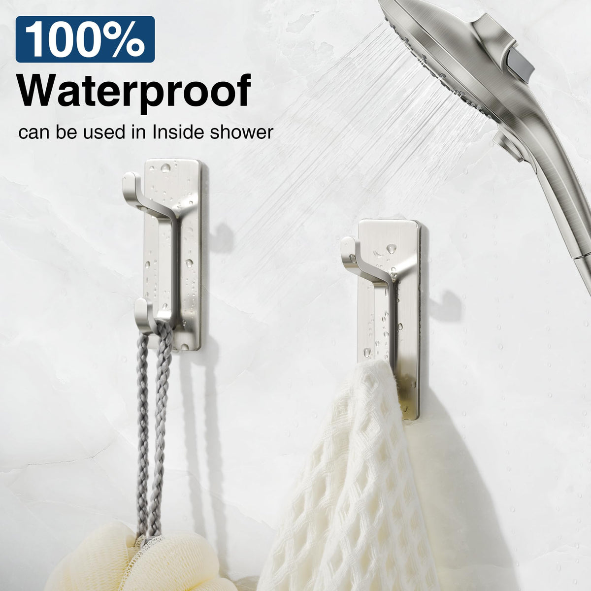 Pickpiff adhesive door hanger supports up to 13 lb in damp spaces