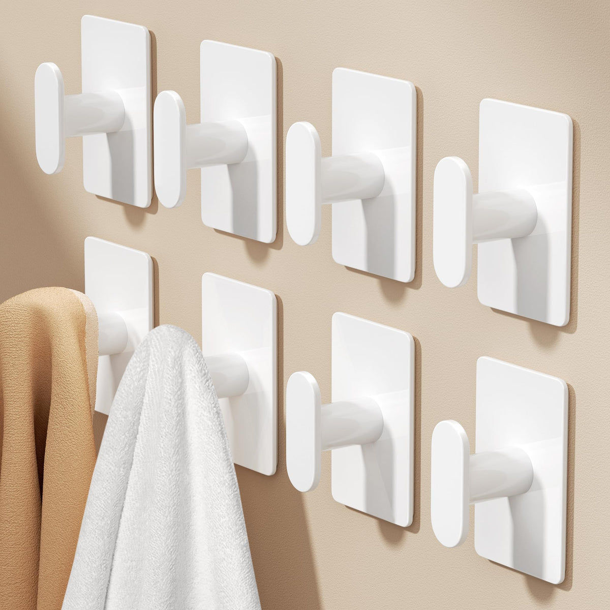 Pickpiff adhesive towel hook for bathroom holds up to 20 pounds.